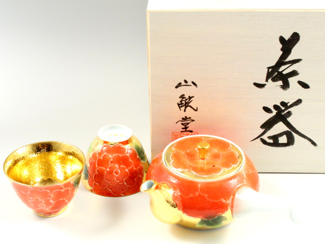 Yahoo!オークション - 平安清昌 水注 急須 赤絵 茶器 煎茶道具