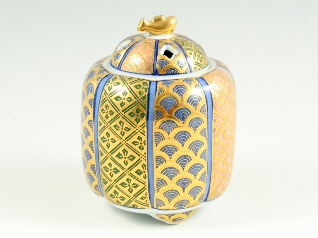 金彩青海波 香炉【有田焼 三光堂】